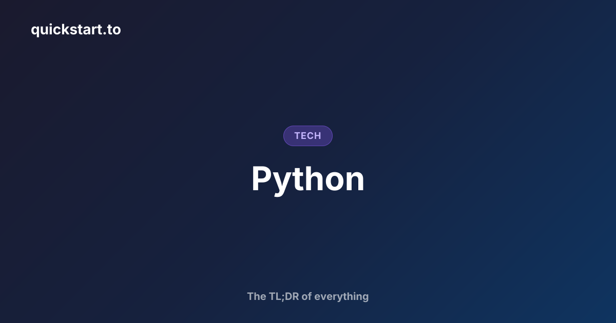 Python Quick Start Images Python | quickstart.to